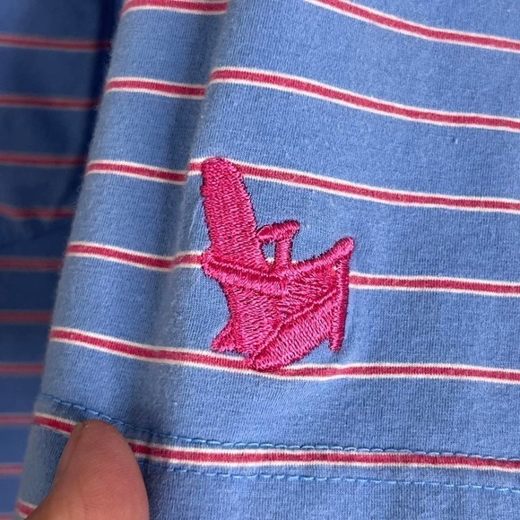Johnnie-O Polo 3 button Polo Shirt in Laguna Blue SZ XL - Picture 5 of 8